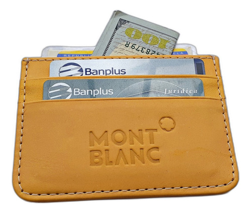 Tarjetero En Piel, Lleva Lo Necesario!! Logo Mont Blanc