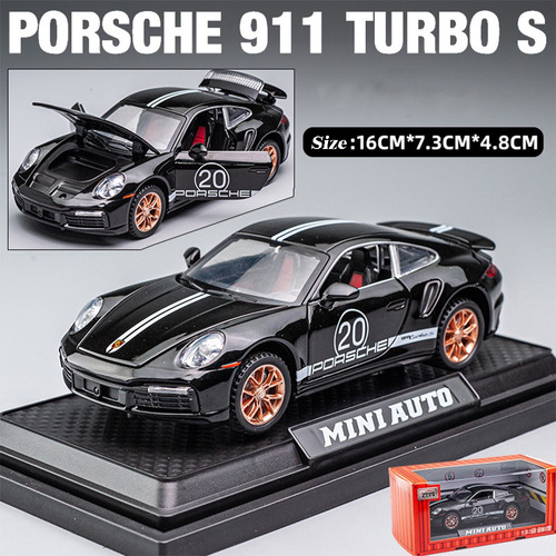 Porsche Supercars 911 S Turbo Miniatura Metal Autos 1/32
