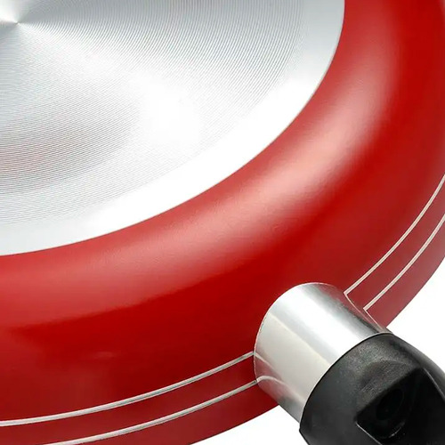 Sartén De Aluminio 26cm Con Revestimiento Antiadherente Color Rojo