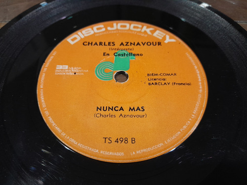 Simple - Charles Aznavour - De Quererte Así / Nunca Más Estándar (Usado)