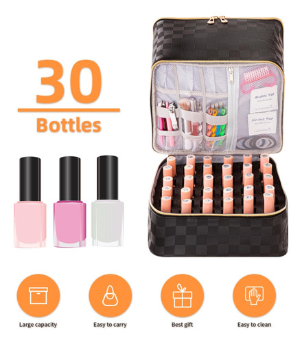 Portable Nail Polish Organizer Bag With Uv Light Case - Cci