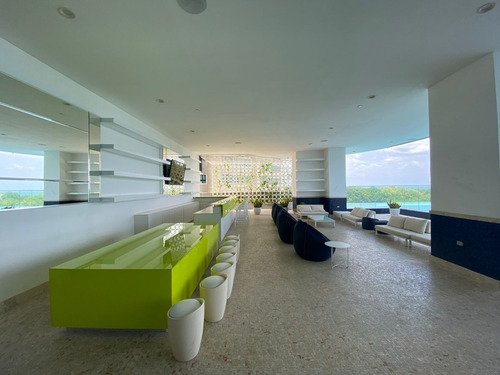 Los Cacicazgos: Espectacular Apartamento Nuevo En Venta - Impresionante Vista Al Mar Y La Ciudad Piso 14, Área De Bar And Lounge, Piscina Gimnasio Área Infantil Salón Multiusos Cine