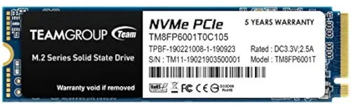 Teamgroup Mp33 1tb Slc Cache 3d Nand Tlc Nvme 1.3 Pcie Gen3x