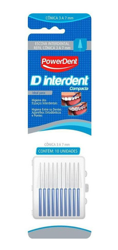 Escova Dental Interdent Conica Azul 3 A 7mm