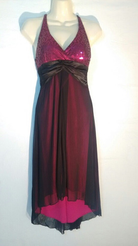 Vestido De Dama City Tiangles Elegante De Fiesta Rosa Tall S