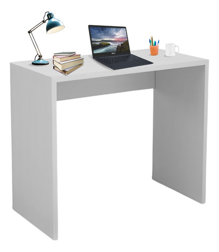 Mesa Para Computador Notebook Escrivaninha Branca Sem Gaveta