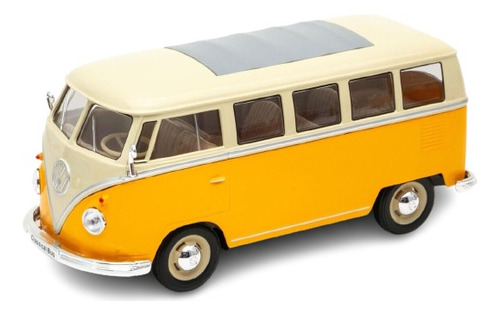 1963 Volkswagen T1 Bus Combi Welly Escala 1:24 Diecast 