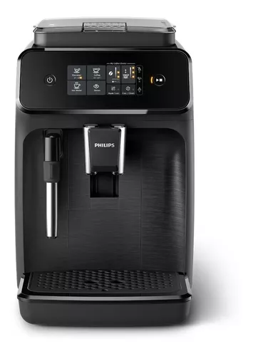 Cafetera Philips Grind & Brew HD7767 automática negra y metal expreso 230V