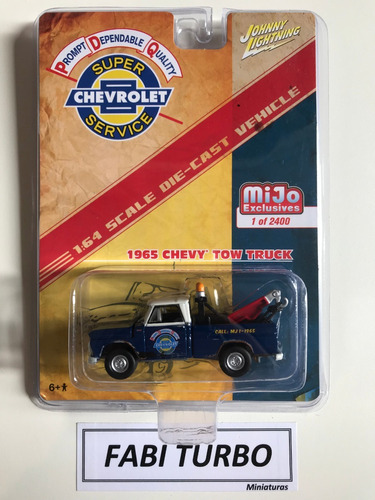 2018 Johnny Lightning *MIJO'S USED CARS* Rally Red 1965 Chevrolet Pickup Truck 