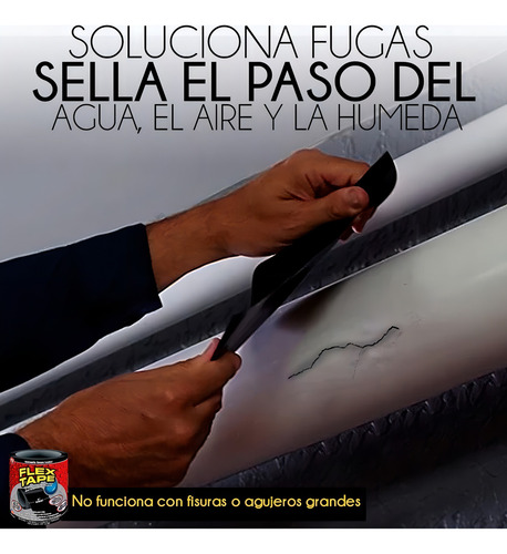 Flex Tape Cinta Adhesiva Caucho Tapa Fugas Resistente 10cm