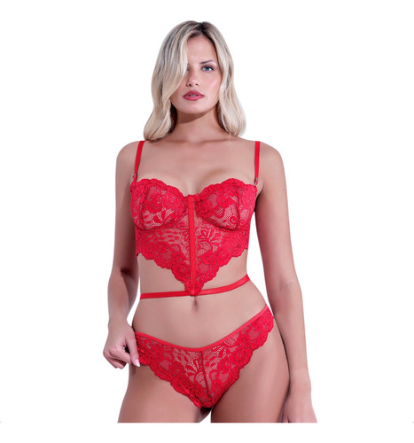 Conjunto Sexy Lali Strapless Con Aro Sin Taza Colaless 2091