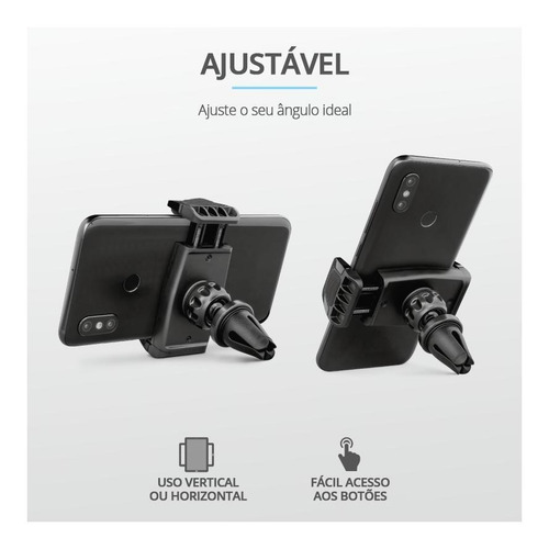 Imagem 3 de 9 de Suporte Automotivo Universal Para Smartphones Runo Trust