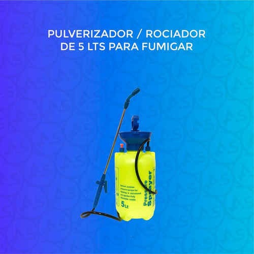 Imagen 2 de 8 de Pulverizador Rociador Fumigador Manual 5 Lt Con Valvula Lanz