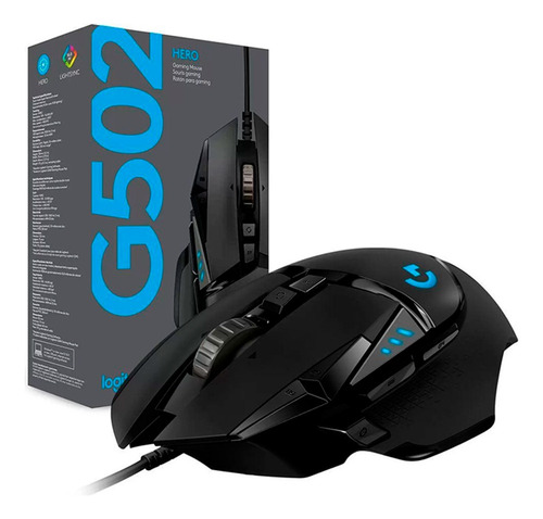 Mouse Gamer Logitech G502 Hero Com Sensor Hero 25k Preto