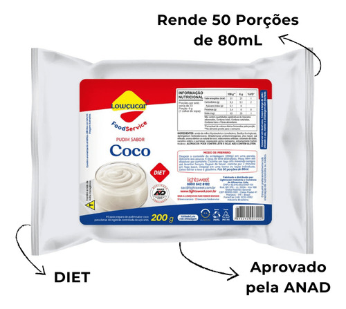 Mistura Pudim Diet Lowçucar 200g Sabores Variados Kit Com 10