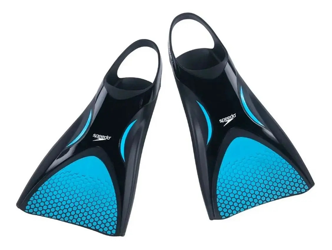 Nadadeira Pé De Pato Powerfin Speedo Azul Tamanho G 40 A 42