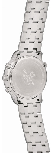 Reloj Swiss Alpine Military Spirit Chrono 7078.9134sam Plateado Plateado Verde