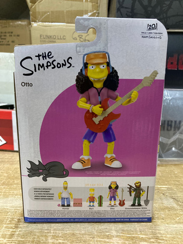 Otto Con Guitarra Los Simpsons Wave 5 Jakks Pacific Original
