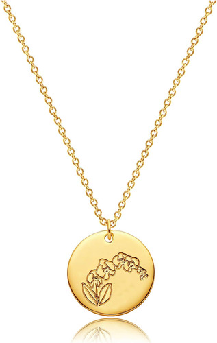 Osiana Collar De Flor De Nacimiento De Oro Para Mujer Disco