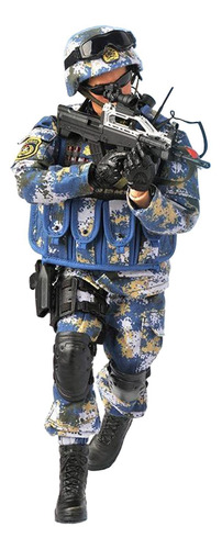 1:6 Figura De Acción Con Accesorios Del Azul Ejército