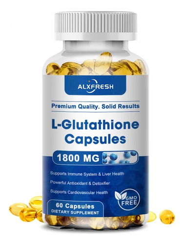 L Glutathione Glutation 1800mg Inmunidad Antioxidante 60caps
