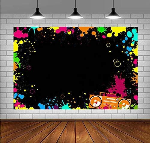 Glow Neon Party Fotografia Telon Fondo Let's Splatter