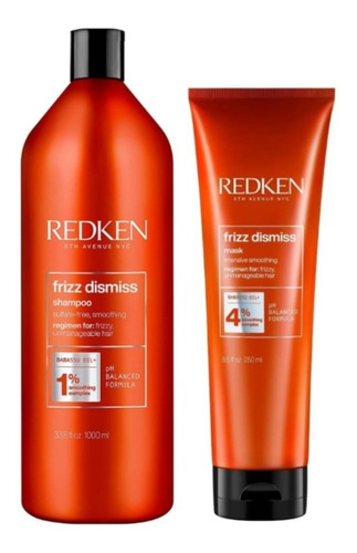 Shampoo Frizz Dismiss 1000ml Antifrizz+mascarilla 250 Redken