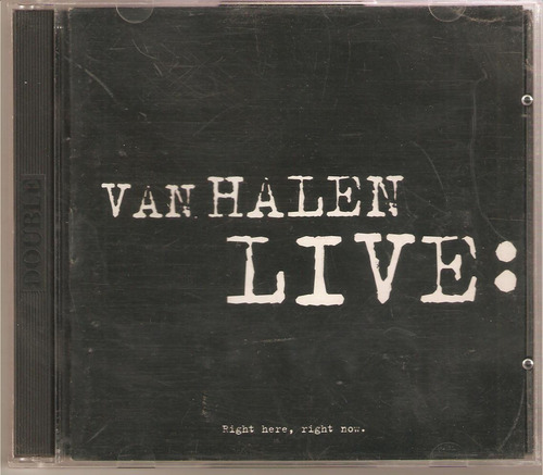 Cd Van Halen - Live - Right Here ( Duplo ) 1993 Warner