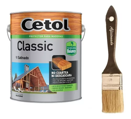 Pintura Para Madera Cetol Satinado Al Aguarras 4 lt