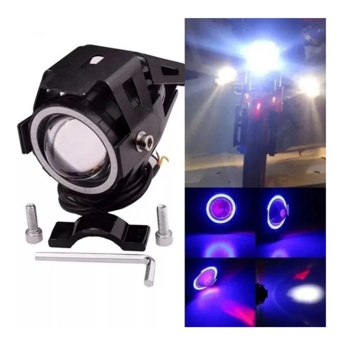 Lámpara Luz Foco Neblinero Led U7 Ojos De Angel Para Moto