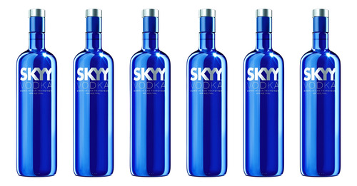 Vodka Tradicional Skyy 980ml Original Kit Com 6 Unidades