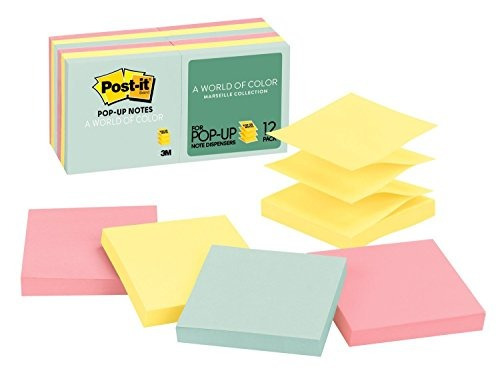 Post It Pop Up Notes 3 In X 3 In Marseille Collection