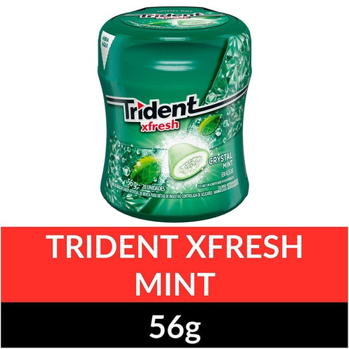 Goma de Mascar Sabor Menta Trident 56g