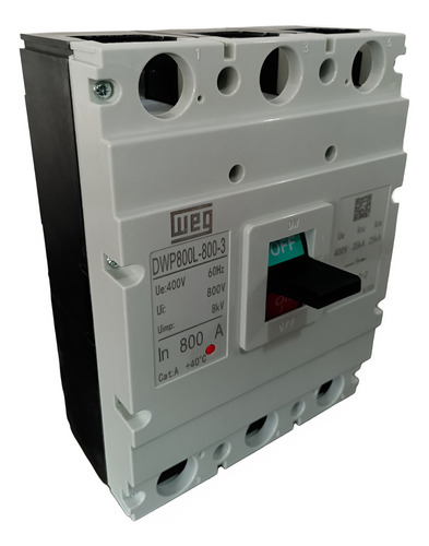 Weg Disjuntor Caixa Moldada 800a 35ka 380v Dwp800l-800-3 *f