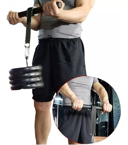 Ejercitador De Antebrazo Mancuerna Fuerza Discos Servicegym Color Azul