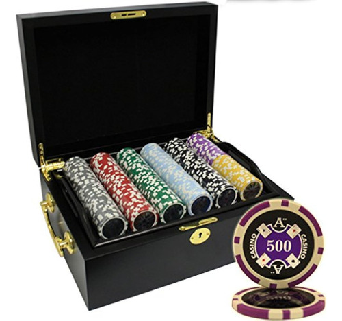 Mrc 500pcs Ace Casino Fichas De Poker Set Con Caja