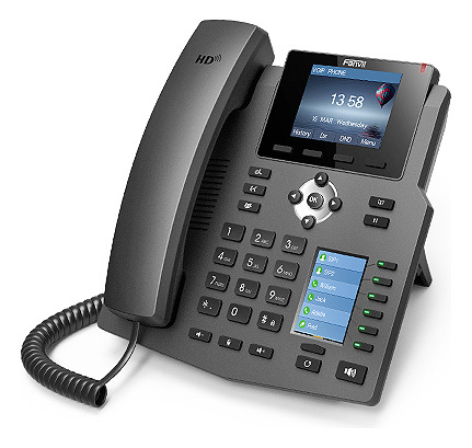 Teléfono Gigabit Ip de 4 líneas Fanvil X4G Enterprise (PoE)
