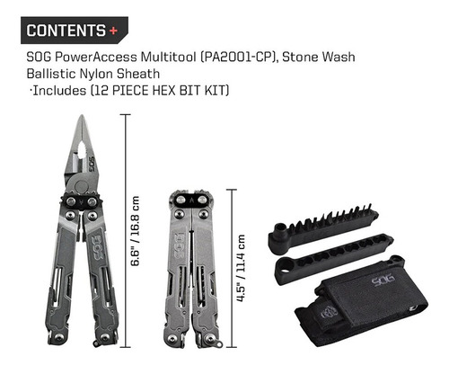 Alicates Multiherramientas Sog Poweraccess Multitool Pa2001