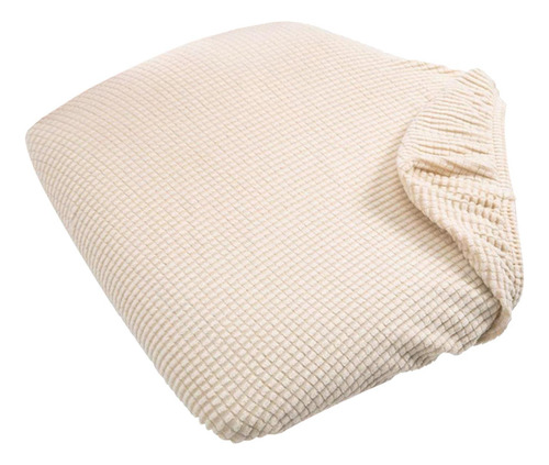 Estirar La Cubierta Del Asiento De La Silla De Comedor Beige