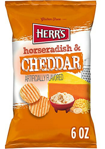 Papas Horseradish Y Cheddar, Snack Sin Gluten, 6oz (paquete 