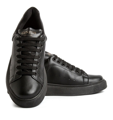 Imagen 4 de 5 de Zapatillas Genesis Urbana Mujer Hombre Negro Envió Gratis