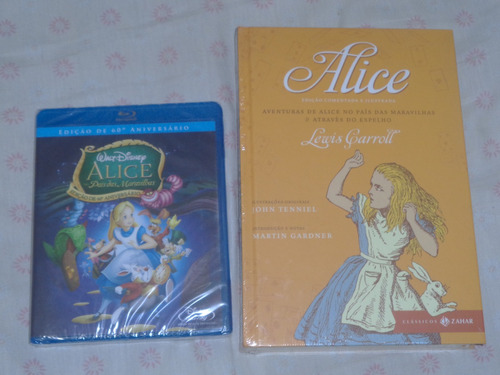 Bluray Alice No País Das Maravilhas + Livro Edição Comentada
