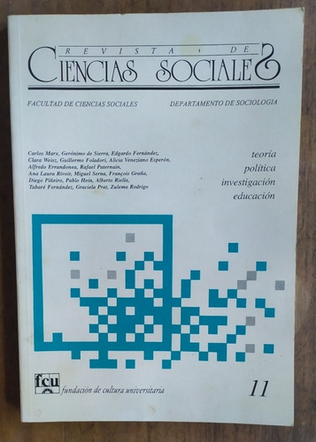 Revista De Ciencias Sociales 11 - Mayo 1996 - Fcu