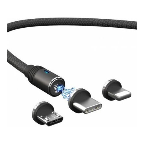 Cable De Datos Y Carga 3 En 1 Magnetico Para iPhone 12 S21