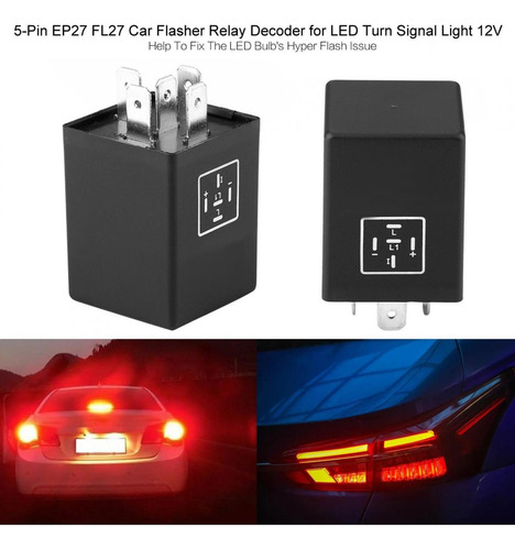 5 Pines Ep27 Fl27 Coche Flasher Relé Decodificador Para Led