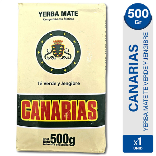 Yerba Mate Canarias Te Verde Y Jengibre - 01mercado