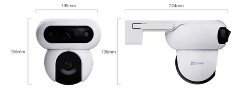 Pack X4 Cámara Domo Wifi H90 2k Doble Lente Motorizada Ezviz Blanco