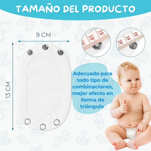 Pack 4 Bodys + 4 Extensores Niña Niño 100% Algodón Tedmimak