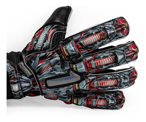 Imagen 2 de 7 de Guante De Portero Rinat Asimetrik Bionik Pro Rojo