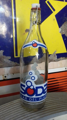 Botella Antigua Soda Mar Del Plata Tapon